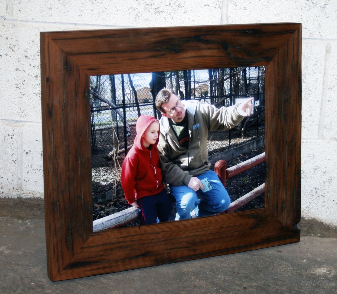 Hand Crafted Reclaimed Redwood Picture Frame Classic 3" by