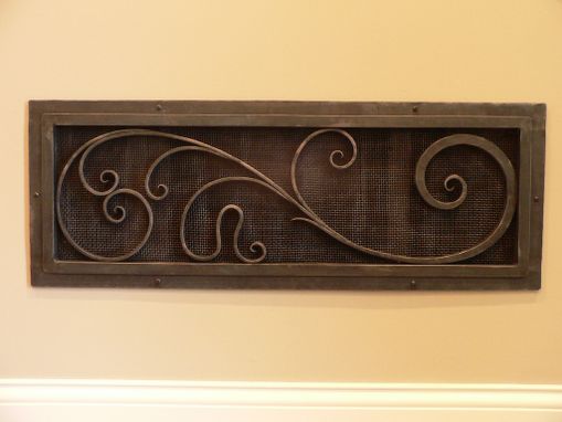 Custom Made Hand-Forged Railing & Custom Air Vent In Craftsman Home