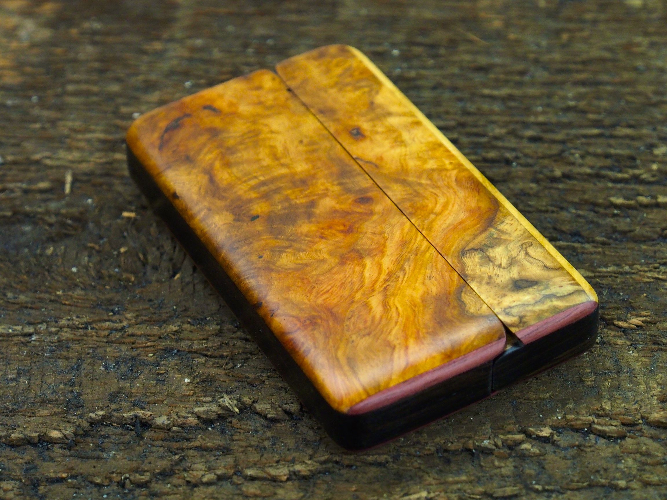 Buy Custom Made Wood Wallet And Business Card Holder, made to order
