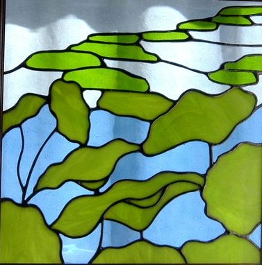 Custom Made Waterlily Stained Glass Window