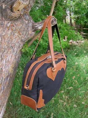 Custom Made Western Day Traveler Bag - Buffalo Leather