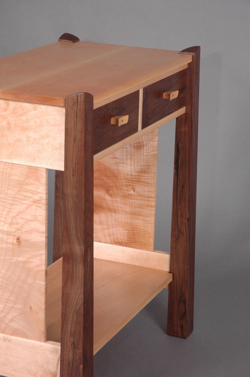 Hand Crafted Side Table - Two Drawers With Shelf by Jack Reynolds ...