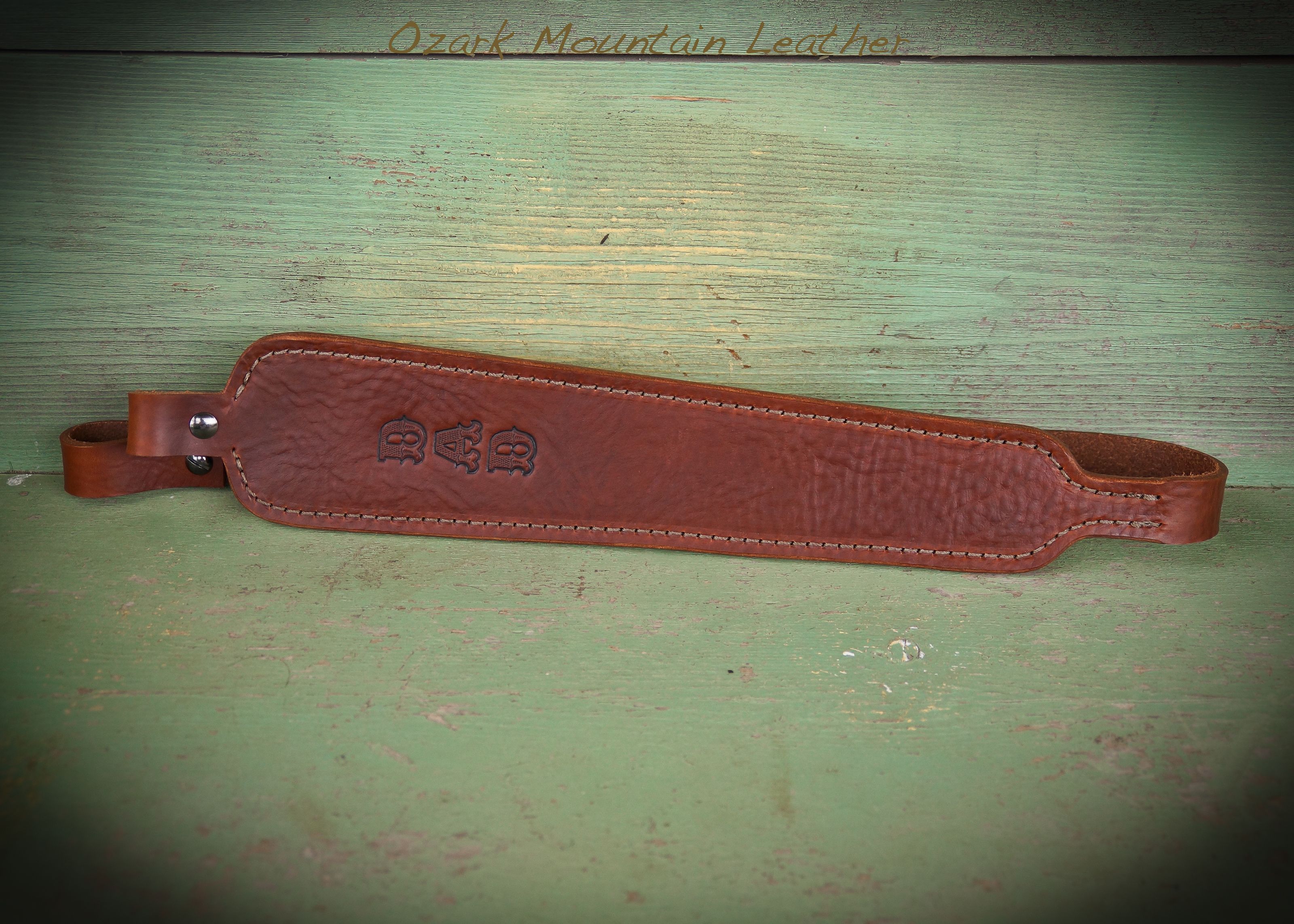 Buy Hand Crafted Custom Made Leather Rifle Sling, made to order from