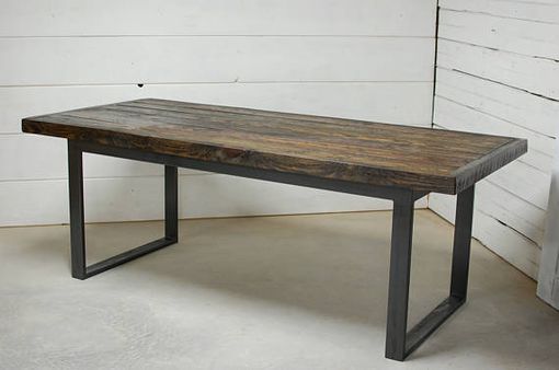 Custom Made Alamo Wood Industrial Dining Table
