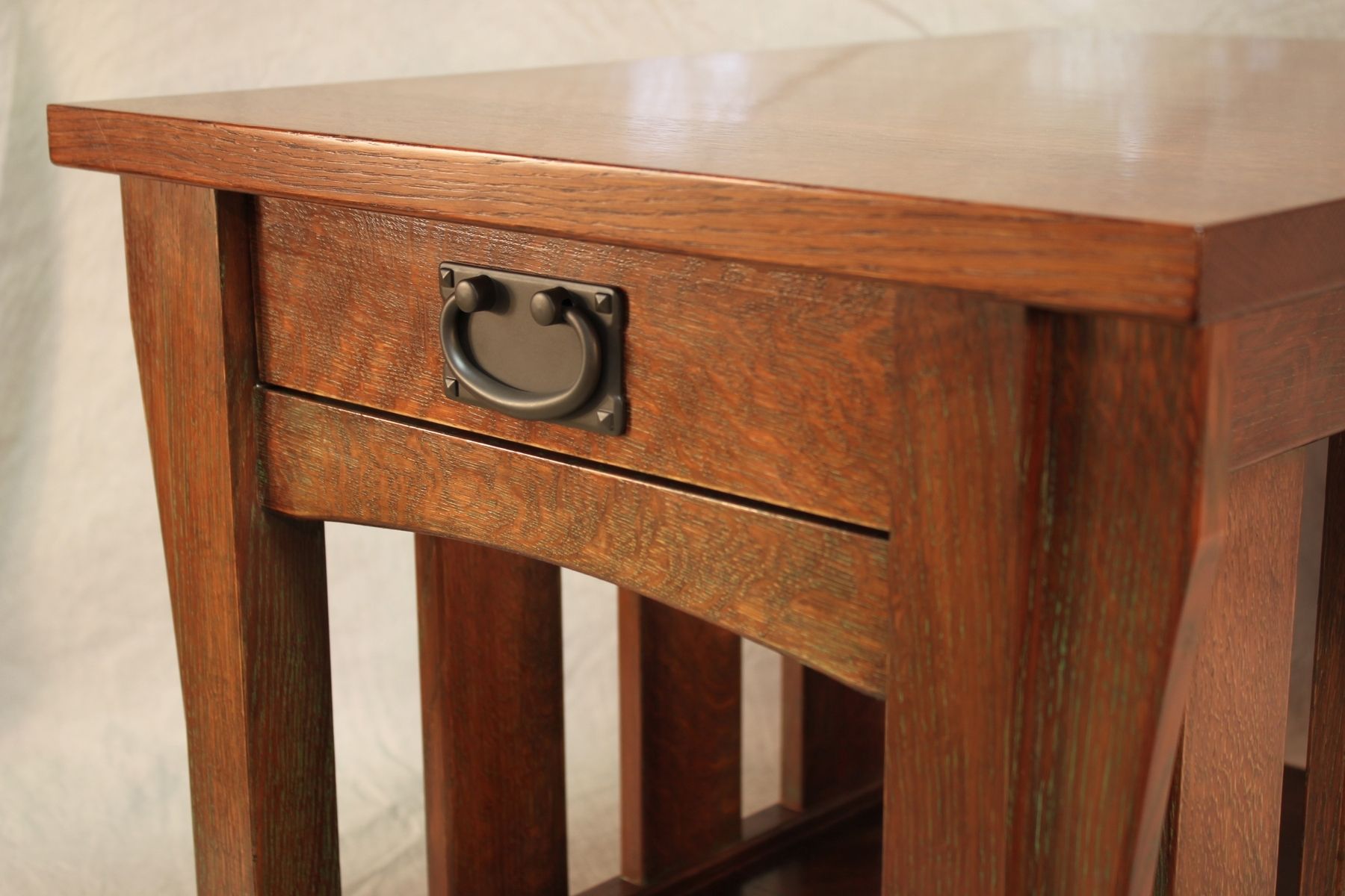 Hand Crafted Stickley Style Oak End Table by Blue Hill