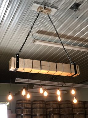 Custom Made Edison Bulb Reclaimed Wood Hanging Light
