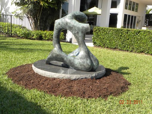 Custom Made Bather Bronze Outdoor Sculpture