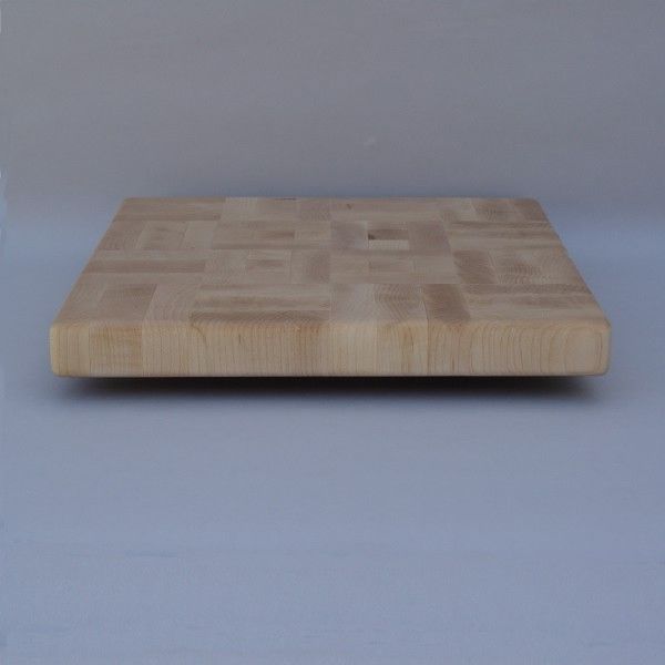 Hand Crafted Square Maple End Grain Up Cutting Board by Noble Bear