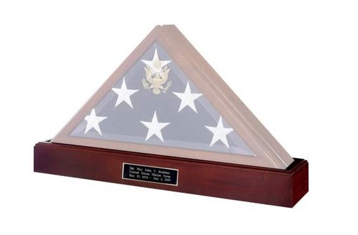 Custom Made Military Flag And Medal Display Case Shadow Box