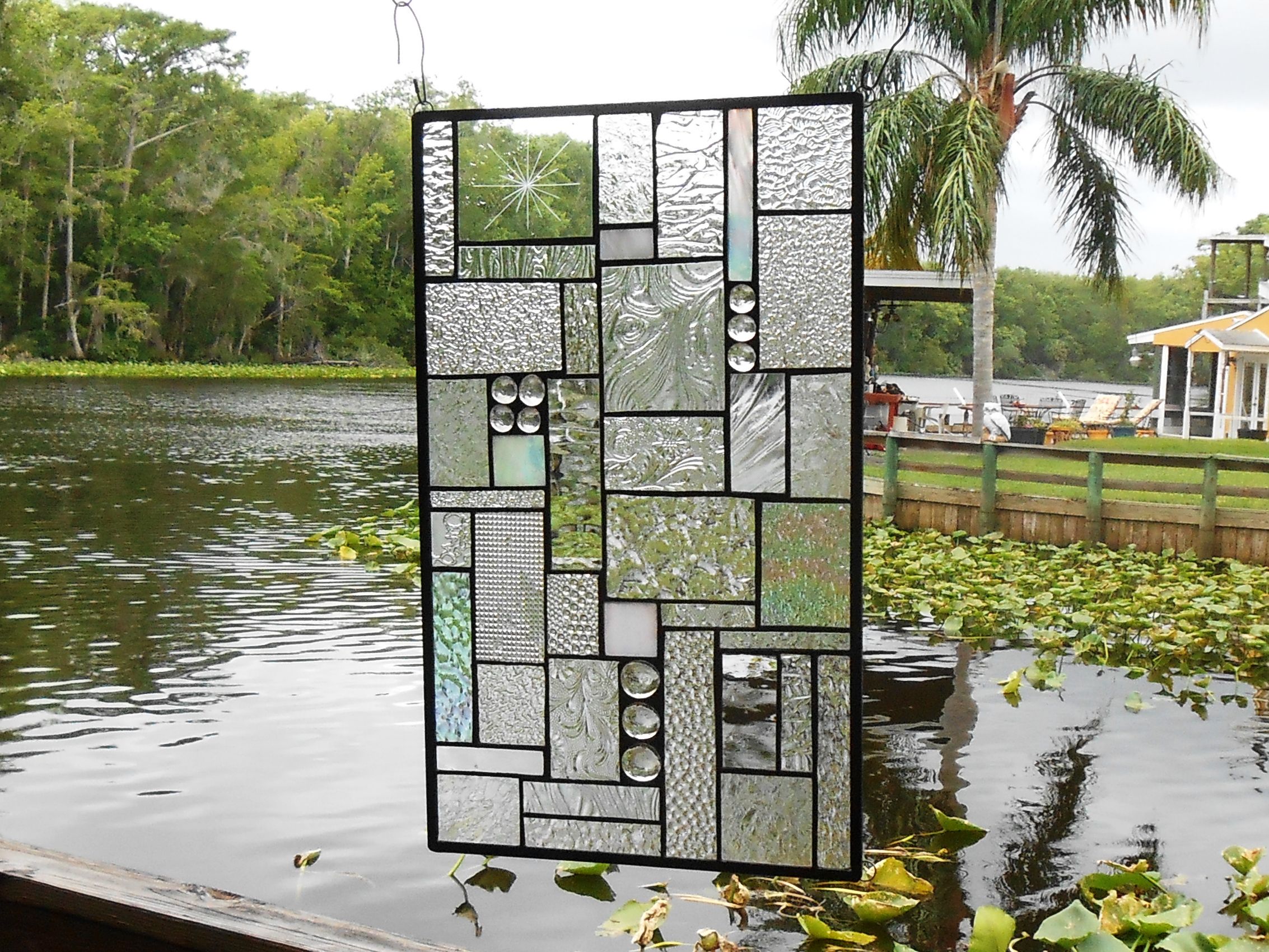 Buy Custom Made Patchwork Quilt Stained Glass Window Panel Crazy Quilt