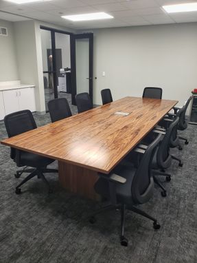 Custom Made Figured Walnut Conference Table