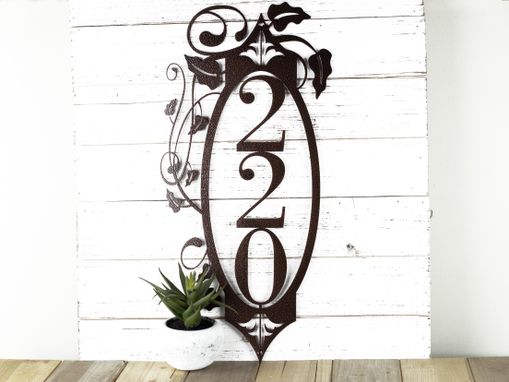 Personalized Metal Address Sign with Monogram Custom Made