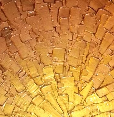 Custom Made Original Large Textured Painting Contemporary Gold Metallic Abstract Impasto Palette Knife