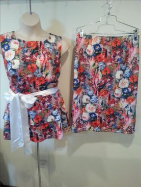 Custom Made Double Knit Floral  2pc.