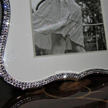 Custom Made Crystallized 8x10 Kate Spade Crown Point Picture Frame Genuine European Crystals Bedazzled