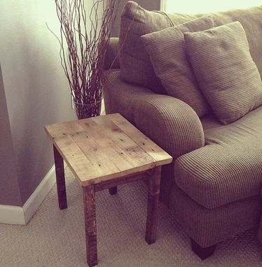 Custom Made Reclaimed Barn Wood Coffee Table | Oak End Table | Side Table