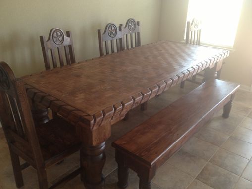 Custom Made Dinning Table With Rope Design