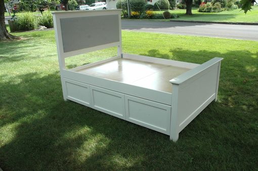 Custom Made Queen Painted Trundle / Storage Bed