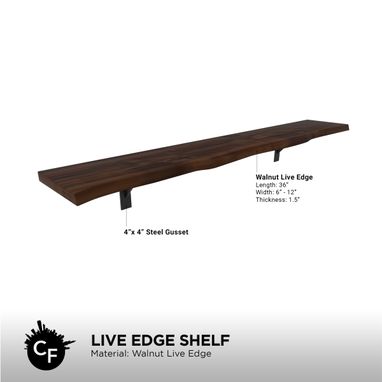 Custom Made Live Edge Shelf