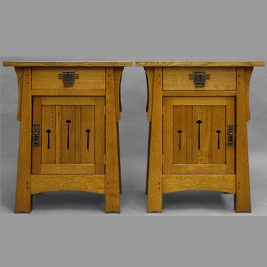 Custom Made Mackintosh End Tables/Nightstands Pair