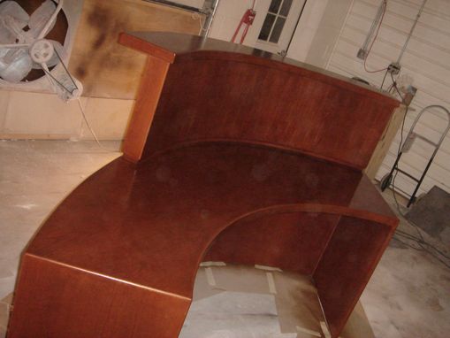 Custom Made Curved Cherry Reception Desk