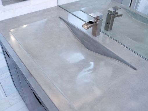 Custom Made Integral Concrete Vanity Sink