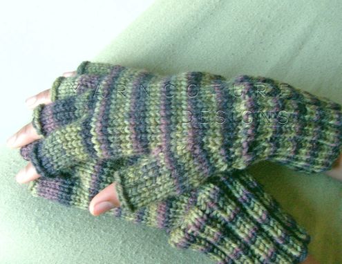 Custom Made Half Fingered Mitts Unisex - In Camouflage
