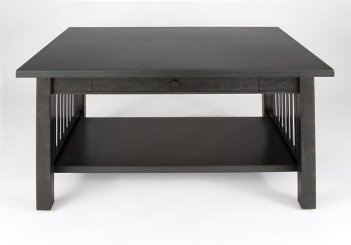 Custom Made Library Table - Steel Mission Style