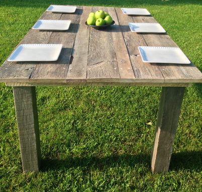 Custom Made Barnwood Farm Table (Dakota Collection)