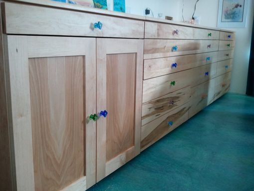 Custom Made Maple Office Cabinets