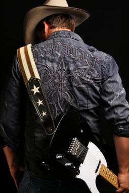 Custom Made Old Glory Americana Guitar Strap