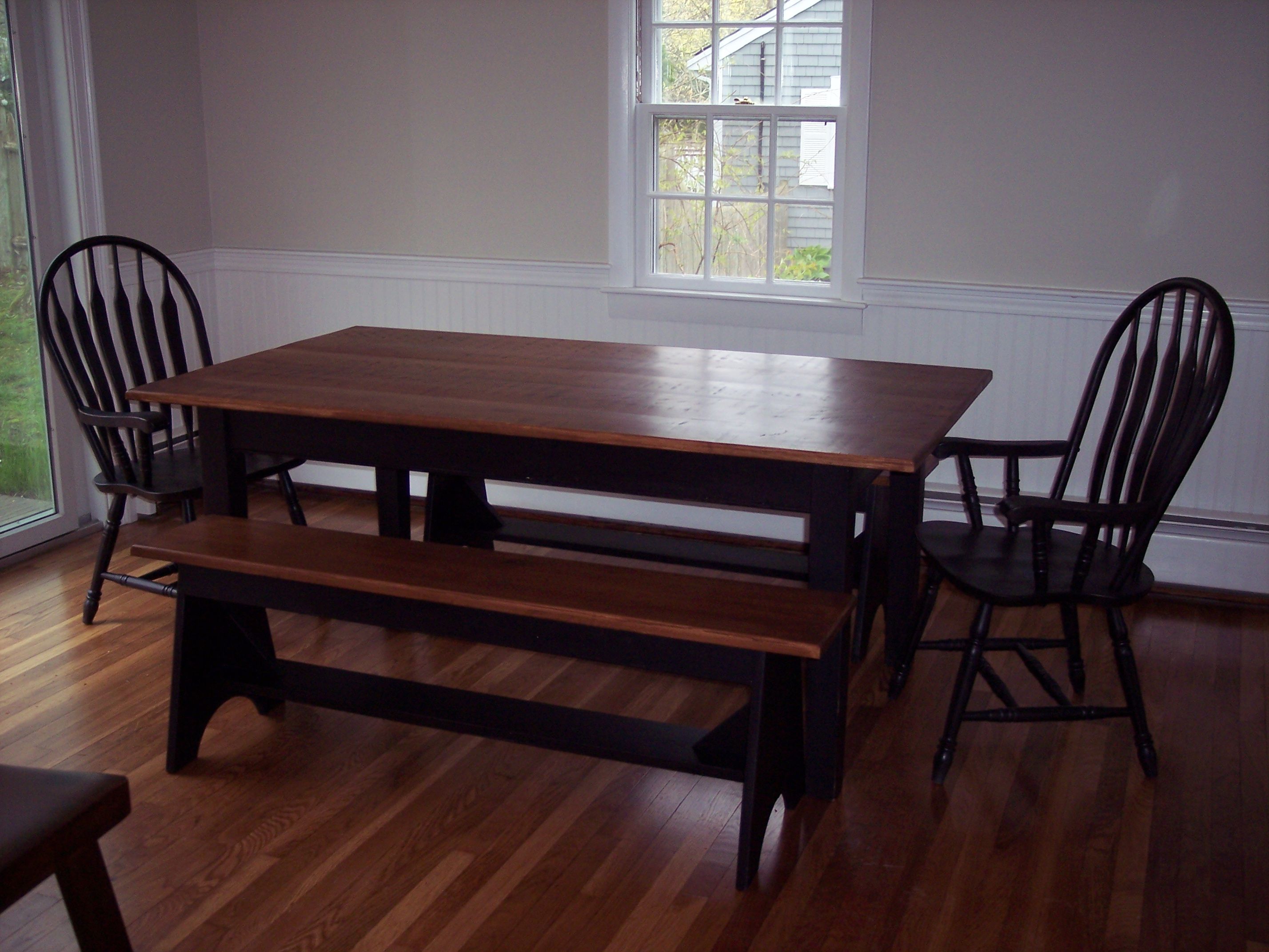 maple kitchen table bench