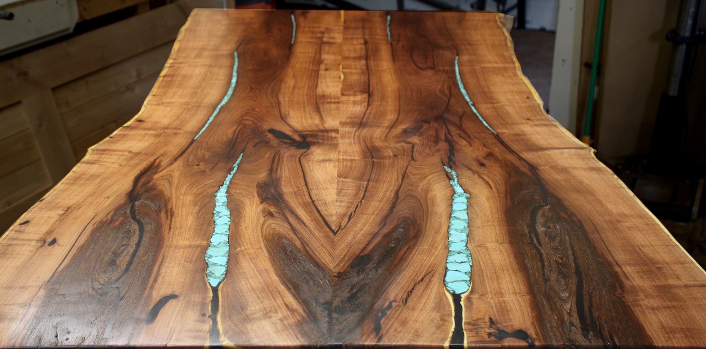 Custom Turquoise Inlay Dining Table By Aaron Smith Woodworker Custom Turquoise Inlay Dining Table By Aaron Smith Woodworker Custommade