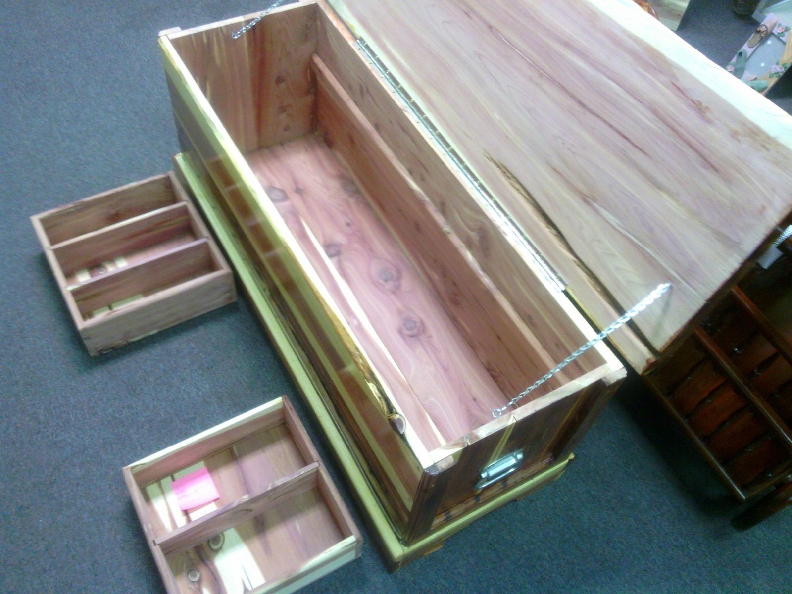 Buy Custom Slab Top Cedar Hope Chest, made to order from The Stockton