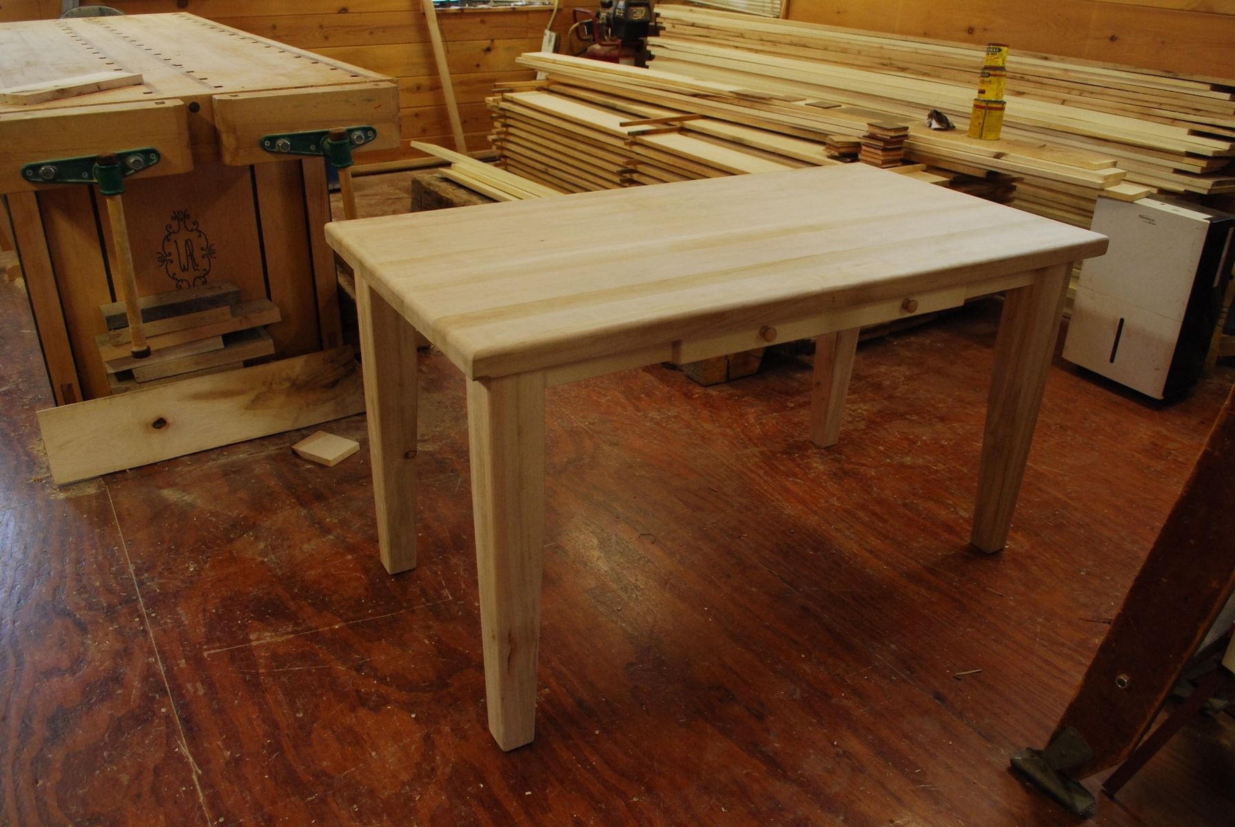 Custom A Table Using An Existing Butcher Block Top. by Larue