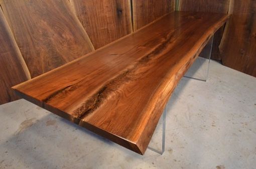 Custom Made 8' Black Walnut Crotch Slab Dining Table/Conference Table