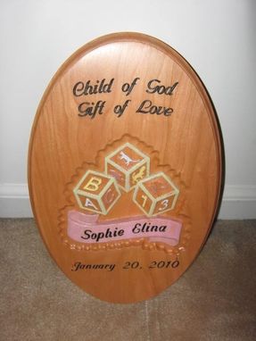 Custom Made Baby Plaque