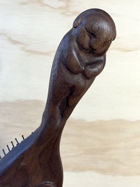 Custom Made Hairbrush Keepsake With Monogram And Animal Sculpted Handle