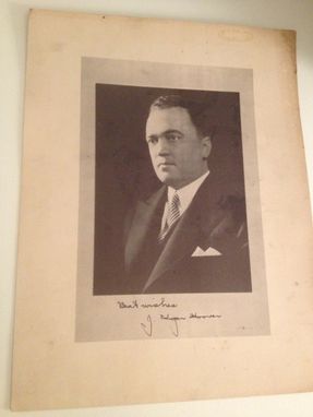 Custom Made Vintage Photograph J Edgar Hoover Signed