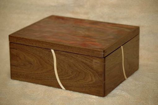 Custom Made Walnut & Glass Keepsake Box