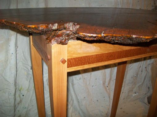 Custom Made Redwood Burl Hall Table