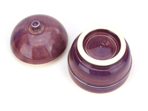 Custom Made Berry Purple Lidded Jar Wheel Thrown Ceramic Stoneware Pottery By Gemfox Sra Usa