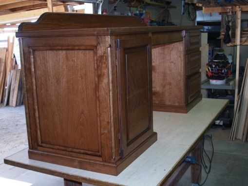 Custom Made Small Desk, Cherry Wood,