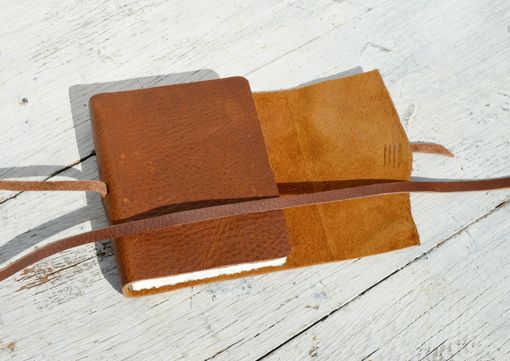 Custom Made Leather Bound Handmade Chevron Journal Adventure Travel Notebook Outdoorsman Ledger