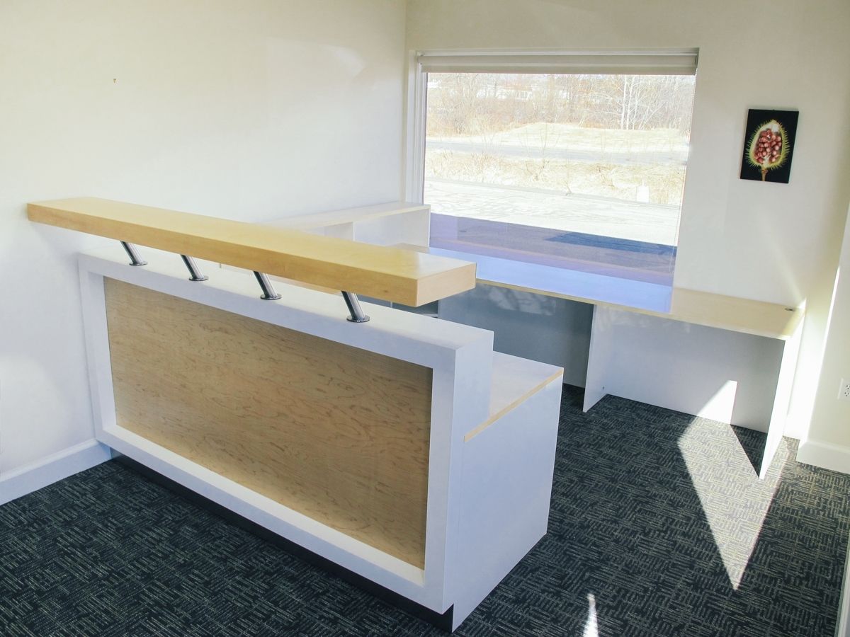 Custom Made Reception Desk by Greene Pepper Woodworking 