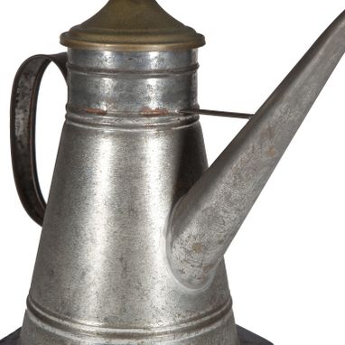 Custom Made Vintage Silver Metal Spout Pitcher Lamp