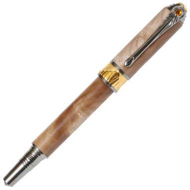 Custom Made Lanier Art Deco Rollerball Pen - Maple Burl - Ar6w43