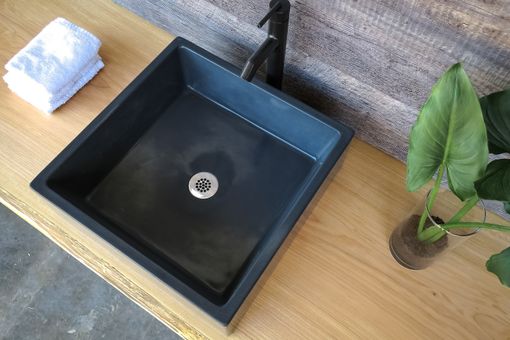 Buy A Hand Crafted Concrete Vessel Sink Square Made To