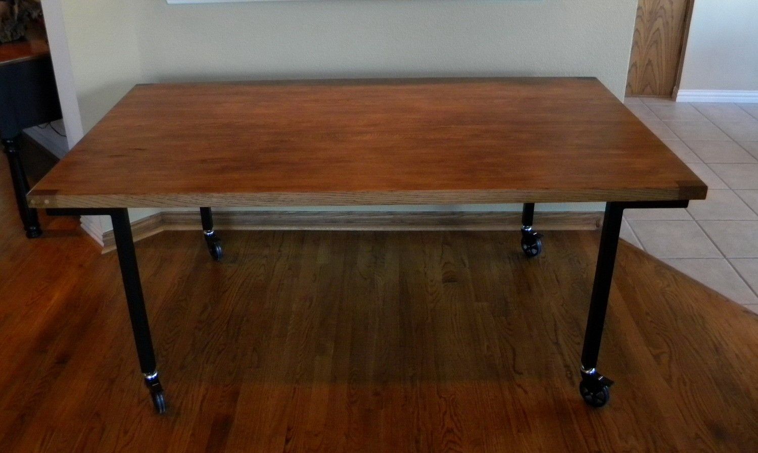 Custom Vintage Industrial Dining Table by North Texas Wood Works