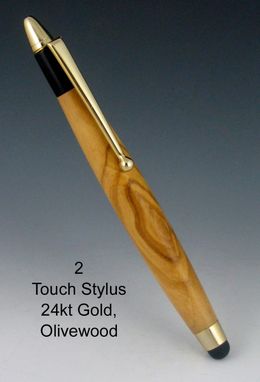 Custom Made Touch Stylus, Exotic Wood Body, Five Available Colors For Stylus Tip